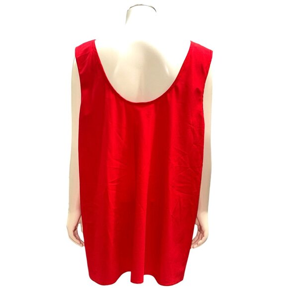 CCC Perfectform Sheer Lightweight Red Dressy Tank Top Size 3X Made In USA - Picture 3 of 7